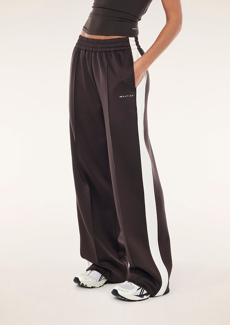 MAN DOWN TRACKPANT IN COFFEE BY P.E NATION, WOMEN'S ATHLEISURE TRACKPANTS