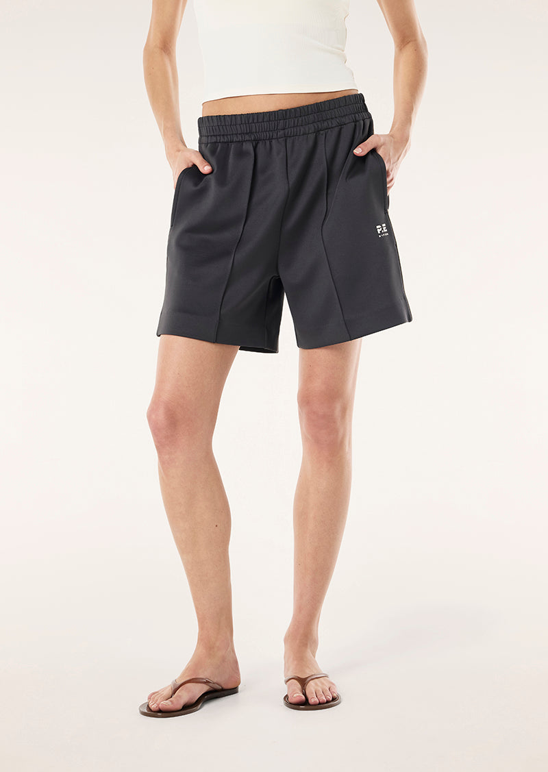 MAN DOWN TRACKSHORT IN ASPHALT BY P.E NATION WOMENS LEISURE SHORT BLUE