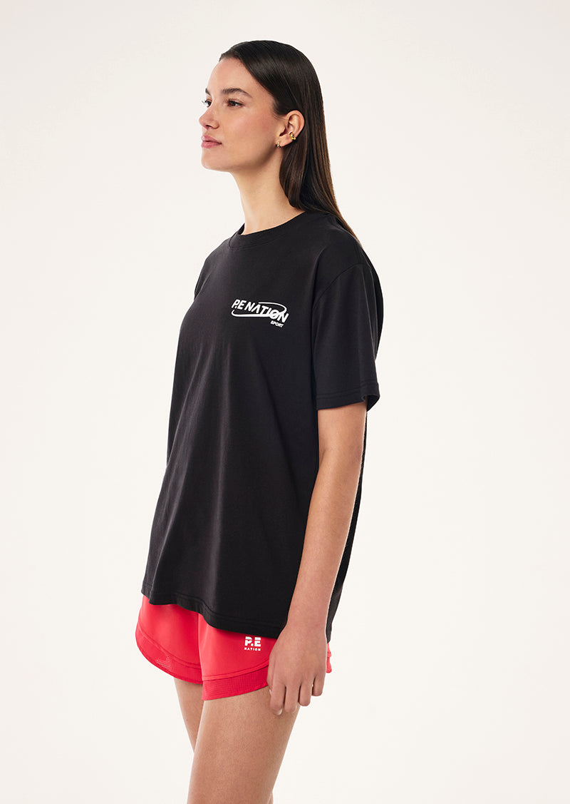 ORBIT RELAXED TEE IN BLACK