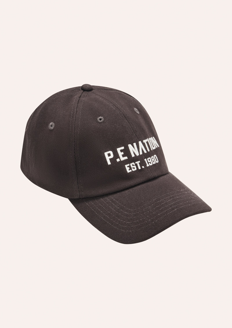 PHANTOM CAP IN BLACK BEAN IN P.E NATION, WOMEN'S ATHLEISURE CAPS