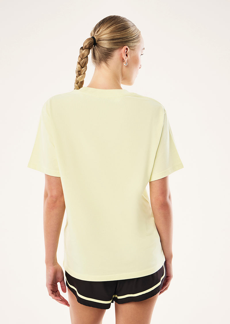 PHANTOM RELAXED TEE IN SOFT YELLOW BY P.E NATION, WOMEN'S ATHLEISURE RELAXED TEE