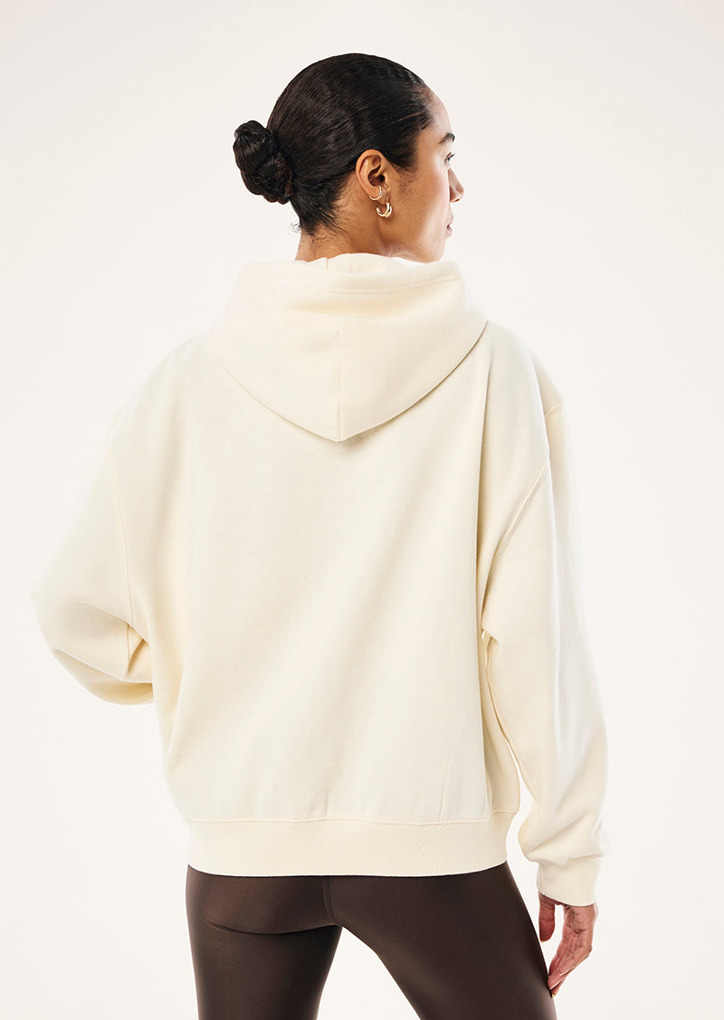 PHANTIM ZIP THRU HOODIE IN WHISPER WHITE BY P.E NATION, WOMEN'S ZIP HOODIE
