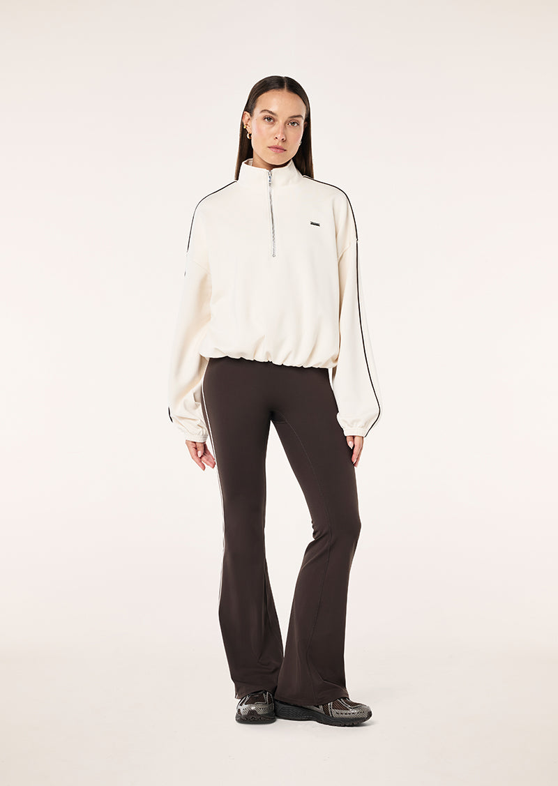 PRECISION ZIP THRU JACKET IN WHISPER WHITE BY P.E NATION, WOMEN'S ATHLEISURE ZIP JACKETS