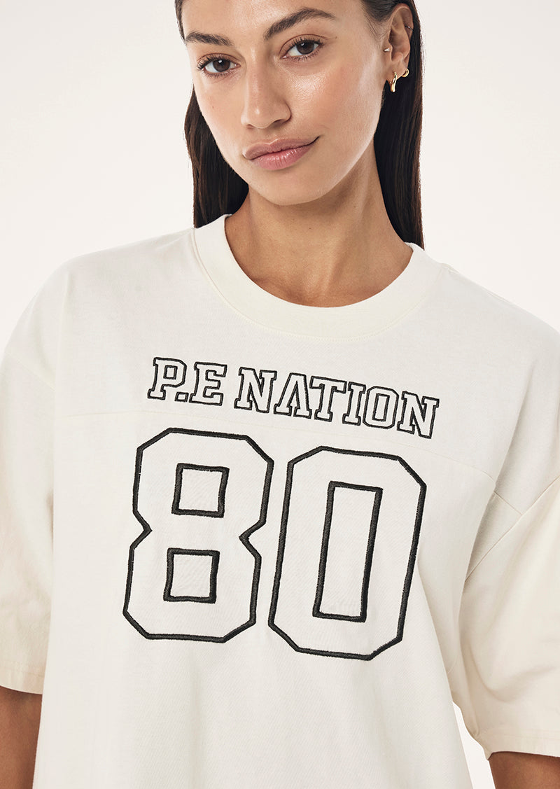 Prime Oversized Tee in Whisper White by P.E Nation, Women's Athleisure oversized Tee