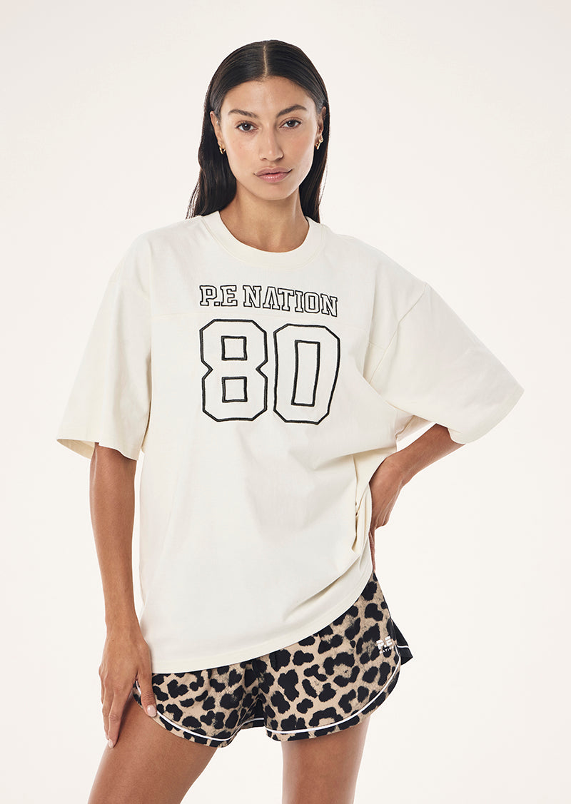 Prime Oversized Tee in Whisper White by P.E Nation, Women's Athleisure oversized Tee