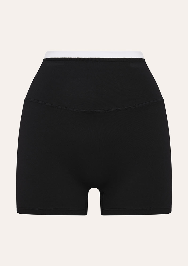 RADAR 3 INCH BIKE SHORT IN BLACK BY P.E NATION WOMENS ATHLEISURE BIKE SHORT