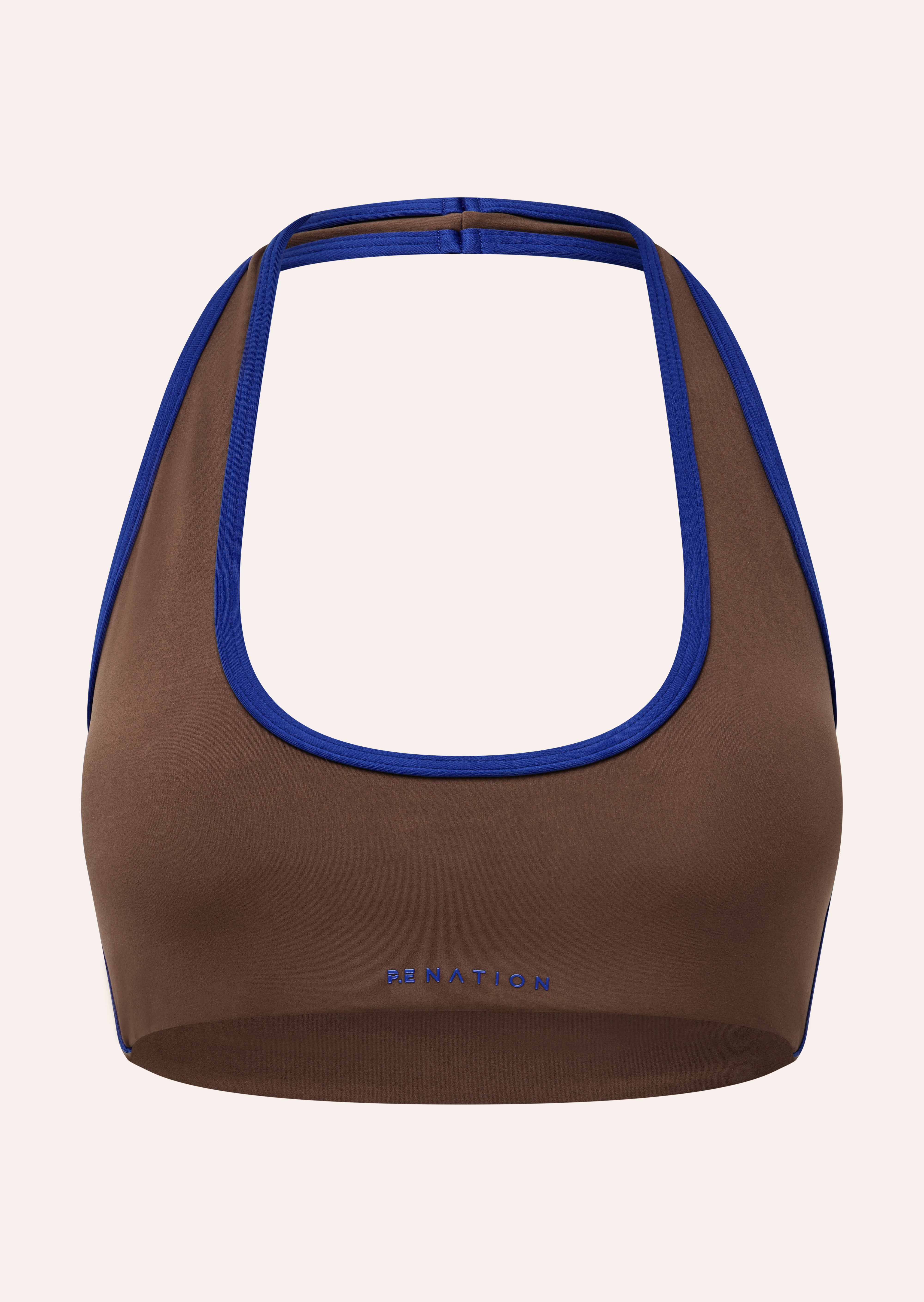 RADAR HALTER SPORTS BRA IN MOCHA