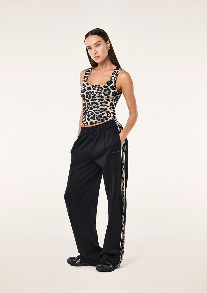 Refine Scoop Tank in Leopard Print by P.E Nation, Women's Athleisure Tanks