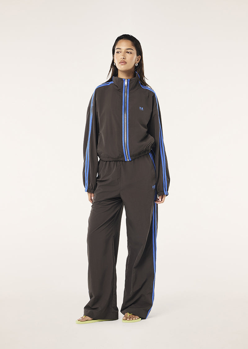 RELAY SPRAY TRACK PANT IN COFFEE BY P.E NATION WOMENS TRACK PANT