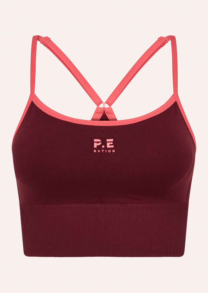 RELEASE SEAMLESS TANK IN CABERNET & STRAWBERRY BY P.E NATION, WOMEN'S ATHLEISURE TANKS