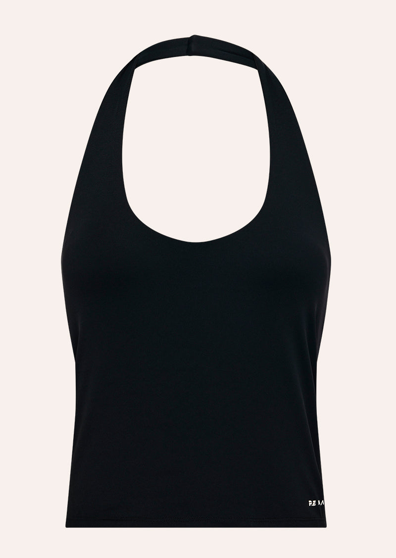 RESET HALTER TANK IN BLACK BY P.E NATION, WOMEN'S ATHLEISURE TANKS
