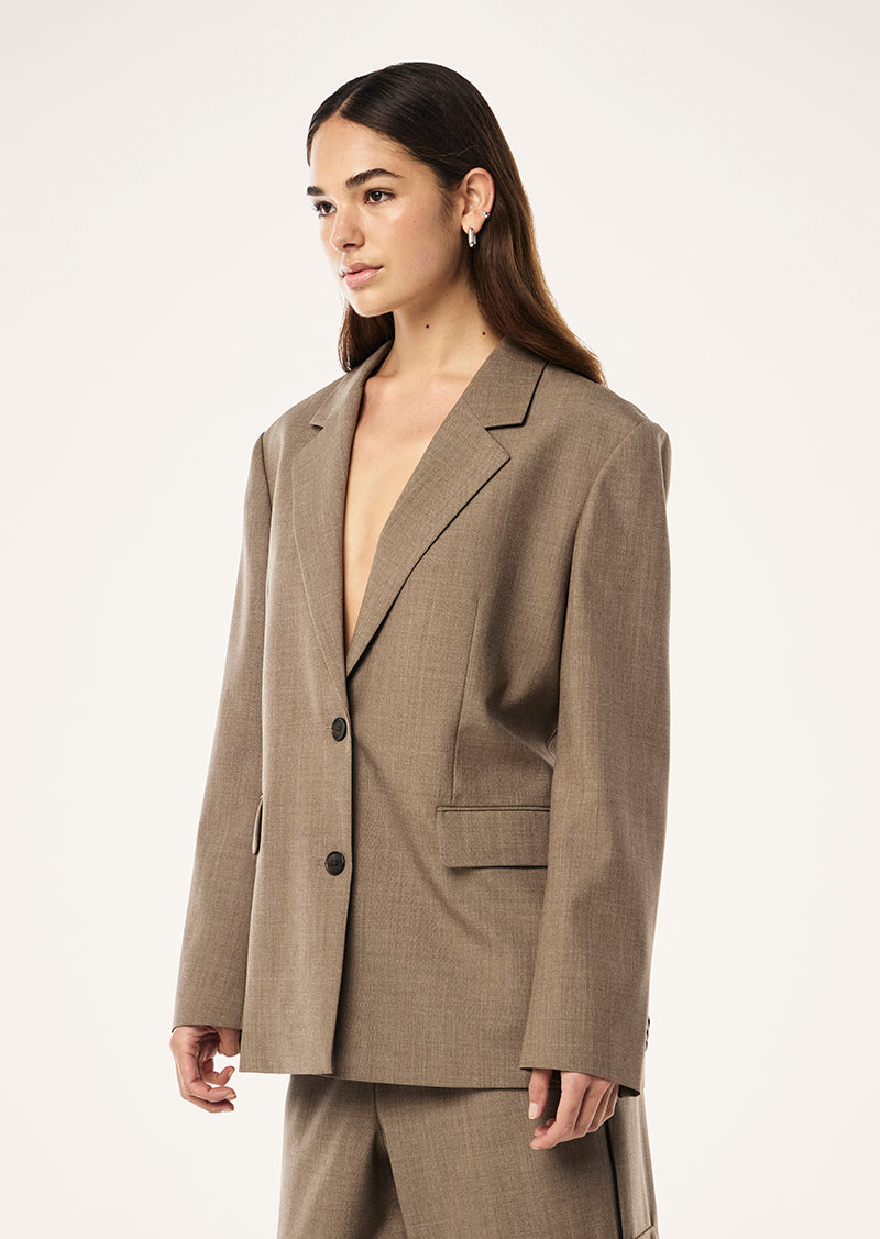 RESIDENCY BLAZER IN WALNUT BY P.E NATION, WOMENS FASHION ATHLEISURE BLAZER BROWN