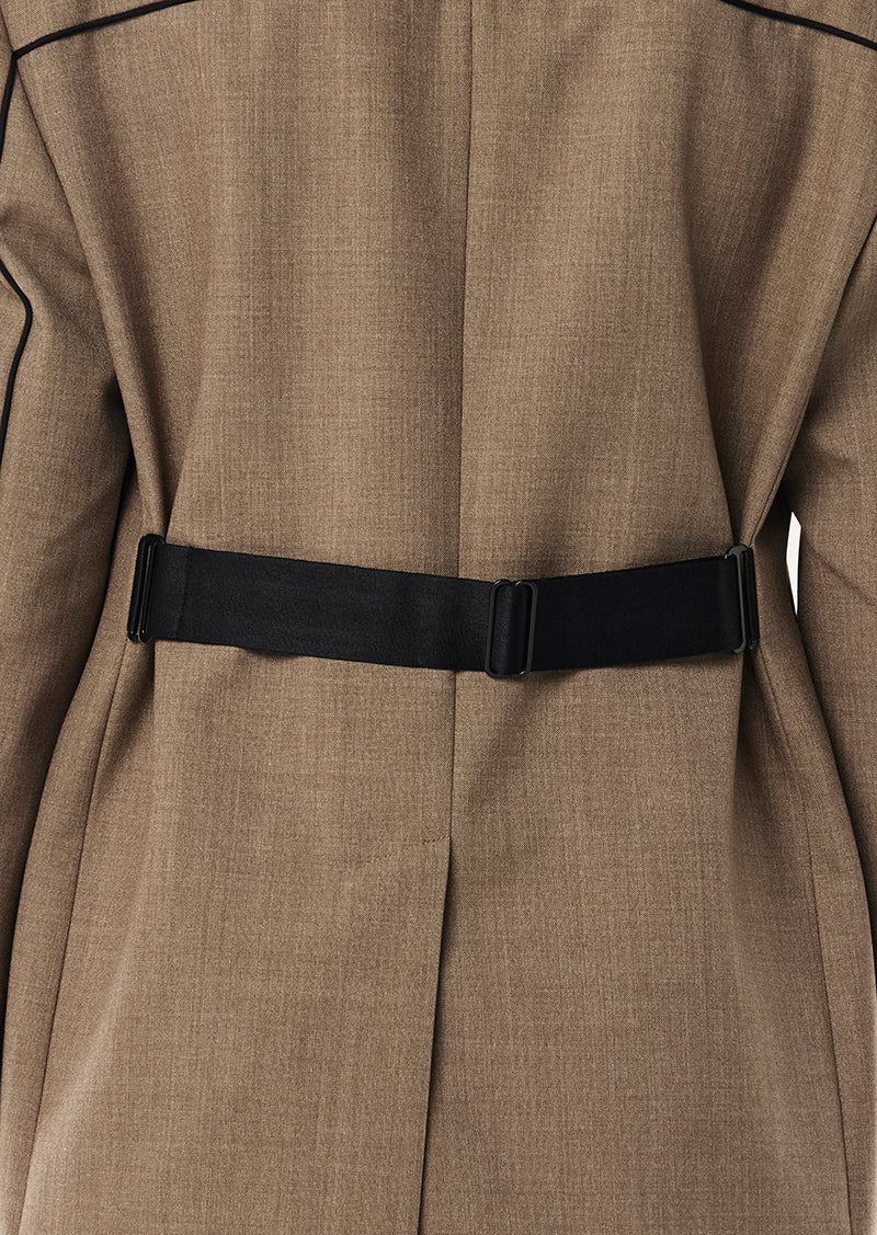 RESIDENCY BLAZER IN WALNUT BY P.E NATION, WOMENS FASHION ATHLEISURE BLAZER BROWN