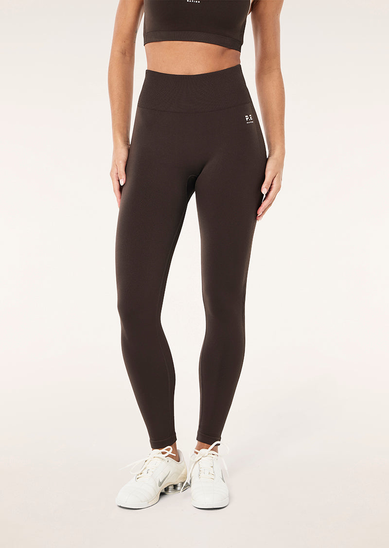 RESTORE SEAMLESS LEGGING IN COFFEE BY P.E NATION, WOMEN'S ATHLEISURE LEGGING