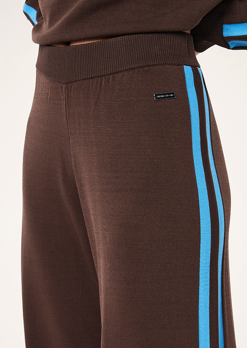 RETREAT KNIT PANT IN COFFEE & MARINE BLUE BY P.E NATION, WOMEN'S KNIT PANT