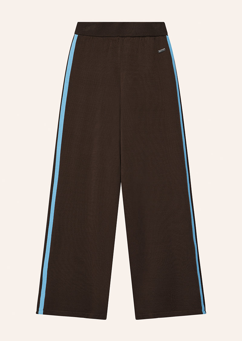 RETREAT KNIT PANT IN COFFEE & MARINE BLUE BY P.E NATION, WOMEN'S KNIT PANT