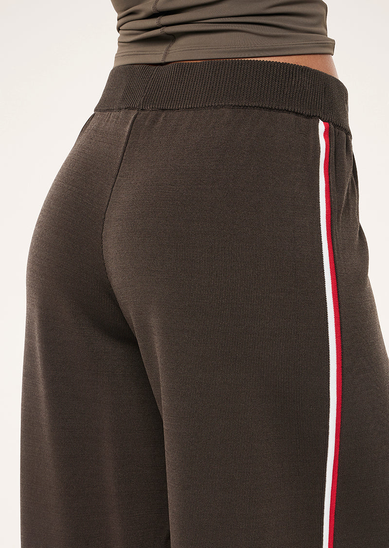 RETREAT KNIT PANT IN MAJOR BROWN BY P.E NATION, WOMEN'S ATHLEISURE KNIT PANTS