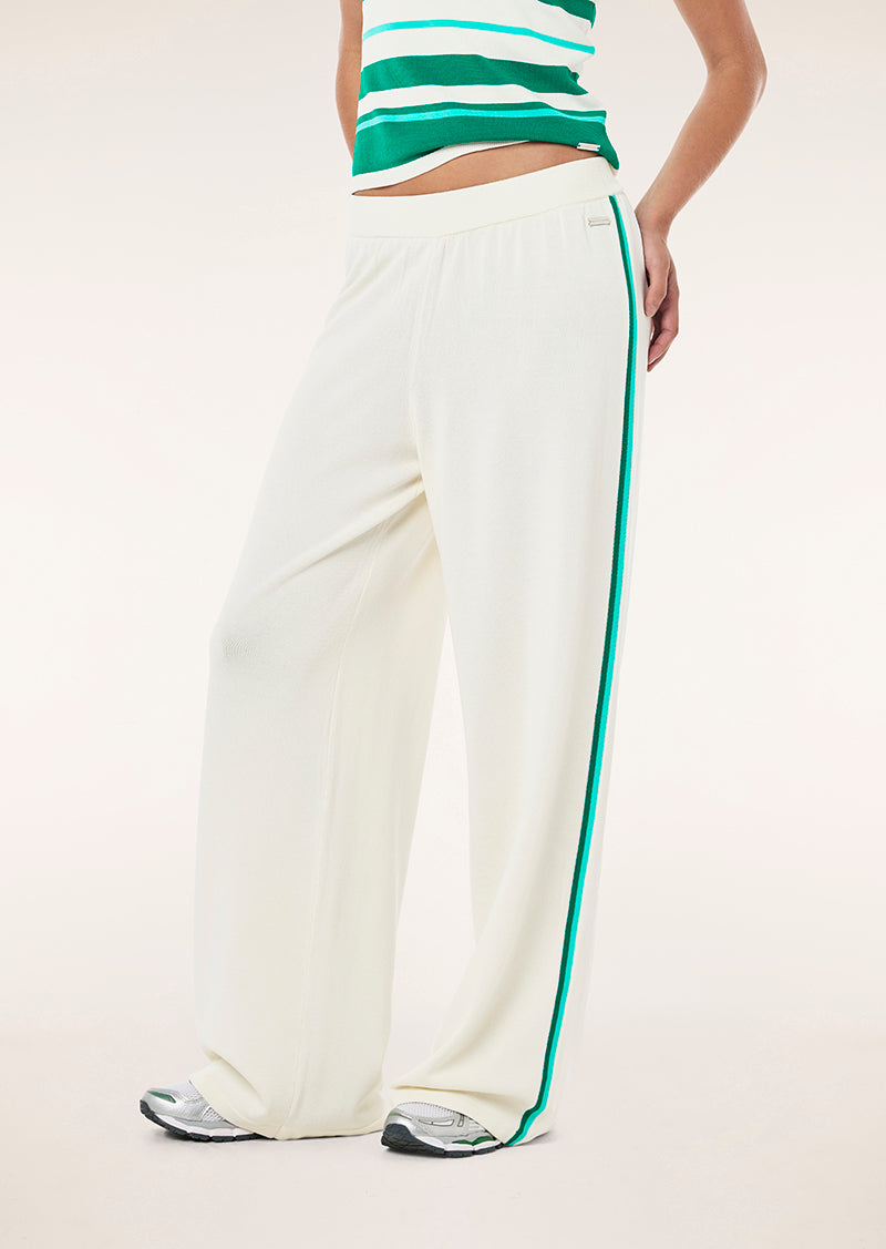 RETREAT KNIT PANT IN WHISPER WHITE BY P.E NATION, WOMEN'S ATHLEISURE KNIT PANTS