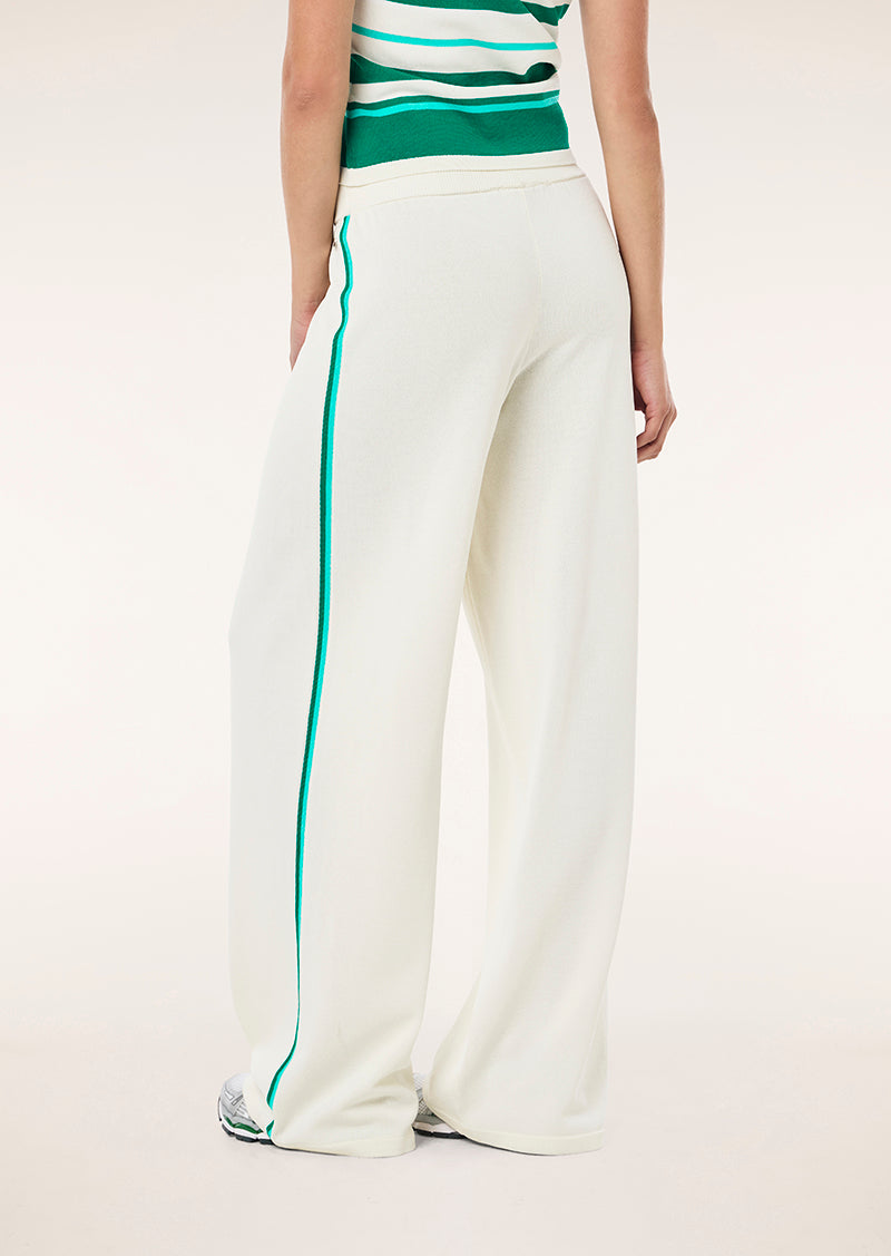 RETREAT KNIT PANT IN WHISPER WHITE BY P.E NATION, WOMEN'S ATHLEISURE KNIT PANTS