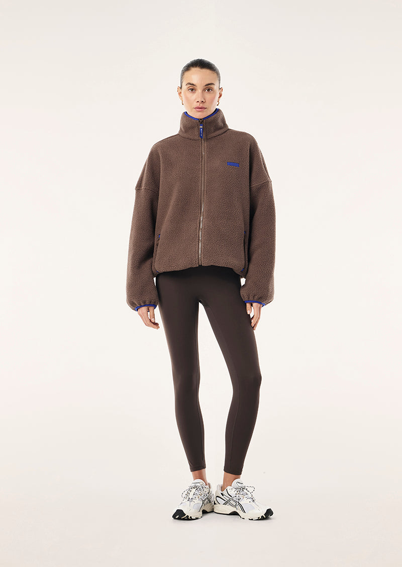 ROTATE SHERPA JACKET IN MOCHA