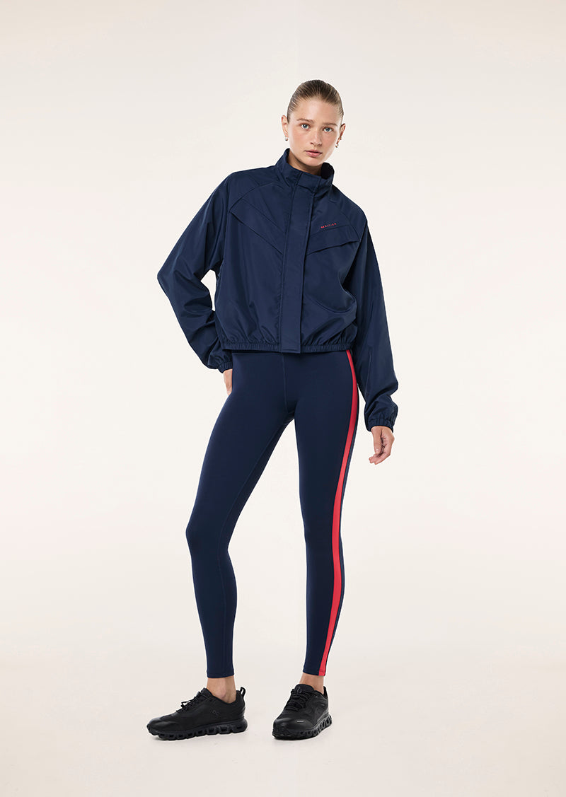 SHIELD JACKET IN DARK NAVY BY P.E NATION, WOMEN'S ATHLEISURE WIND JACKETS