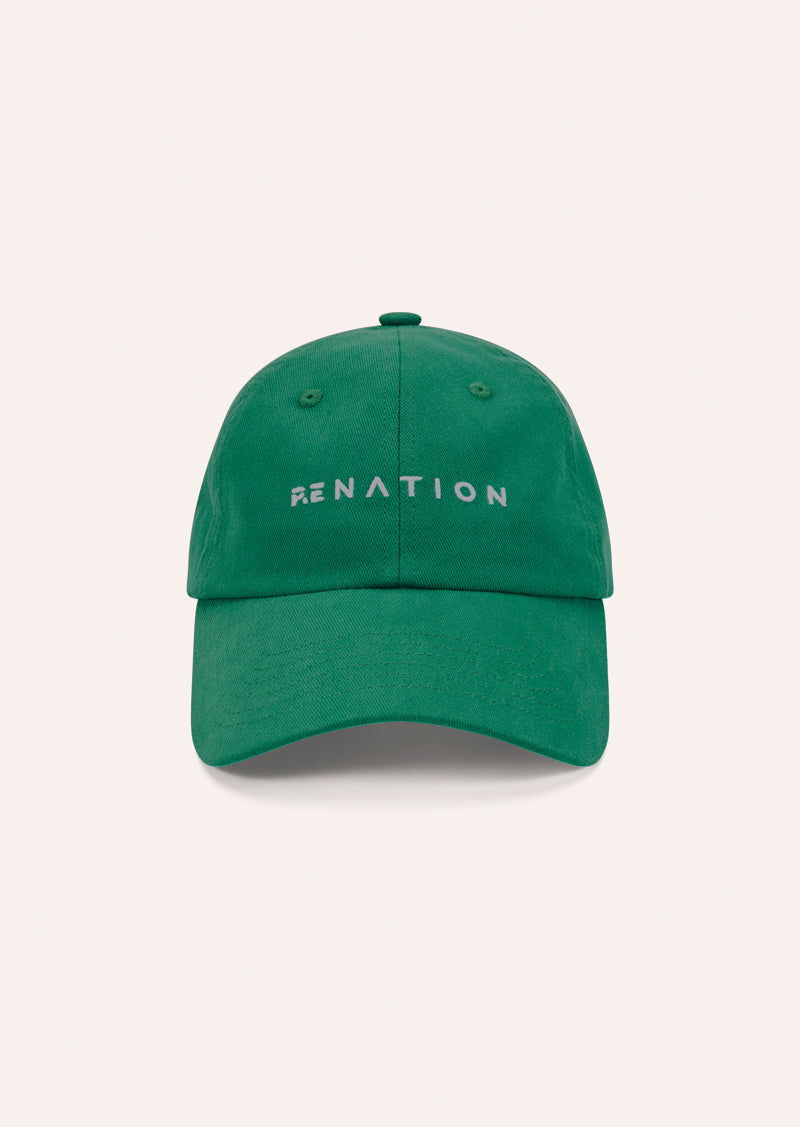 SHIFT CAP IN COLLEGE GREEN AND OPTIC WHITE BY P.E NATION, WOMEN'S ATHLEISURE CAPS
