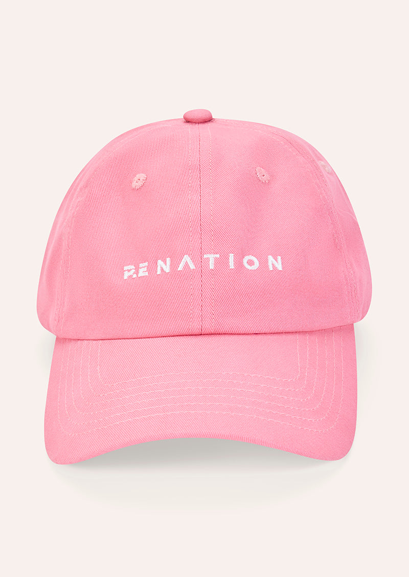 SHIFT CAP IN PRISM PINK AND OPTIC WHITE BY P.E NATION, WOMEN'S ATHLEISURE CAPS