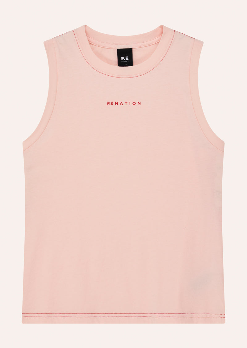 SHIFT TANK IN PETAL BY P.E NATION WOMENS GRAPHIC TANK TOP PINK