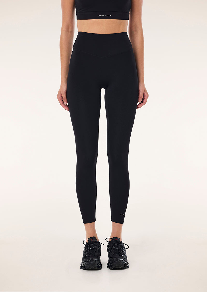 SIGNATURE 7/8 LEGGING IN BLACK BY P.E NATION, WOMEN'S ATHLEISURE CROP LEGGINGS