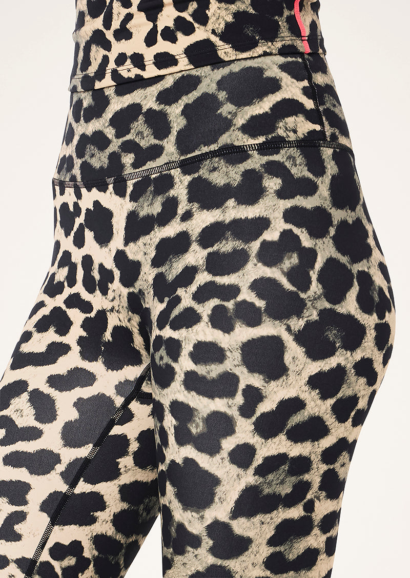 Signature Capri Legging in Leopard Print by P.E Nation, Women's Athleisure Leggings