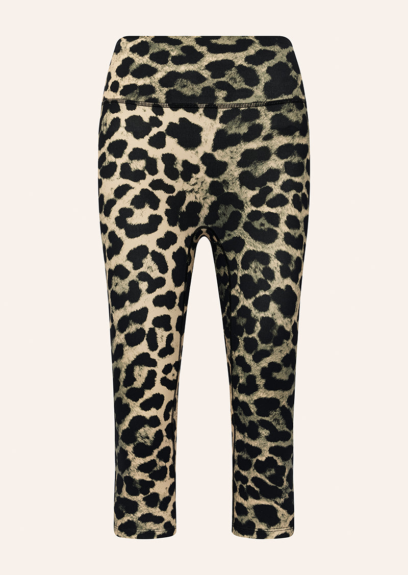 Signature Capri Legging in Leopard Print by P.E Nation, Women's Athleisure Leggings