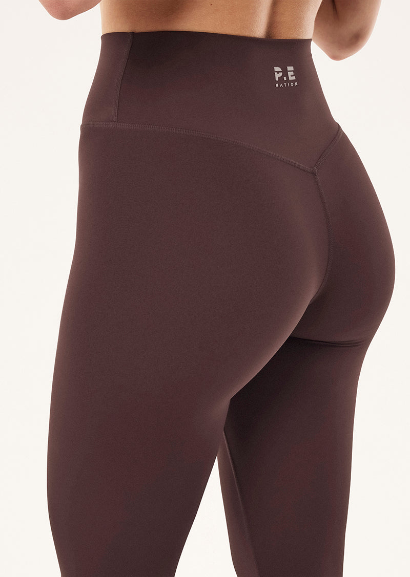 SIGNATURE FULL LENGTH LEGGING IN DARK PLUM BY P.E NATION, PILATES WOMEN'S LEGGINGS