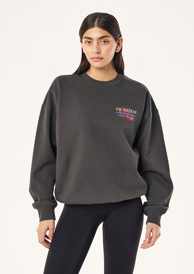 SNAP OVERSIZED SWEAT IN IRON BY P.E NATION