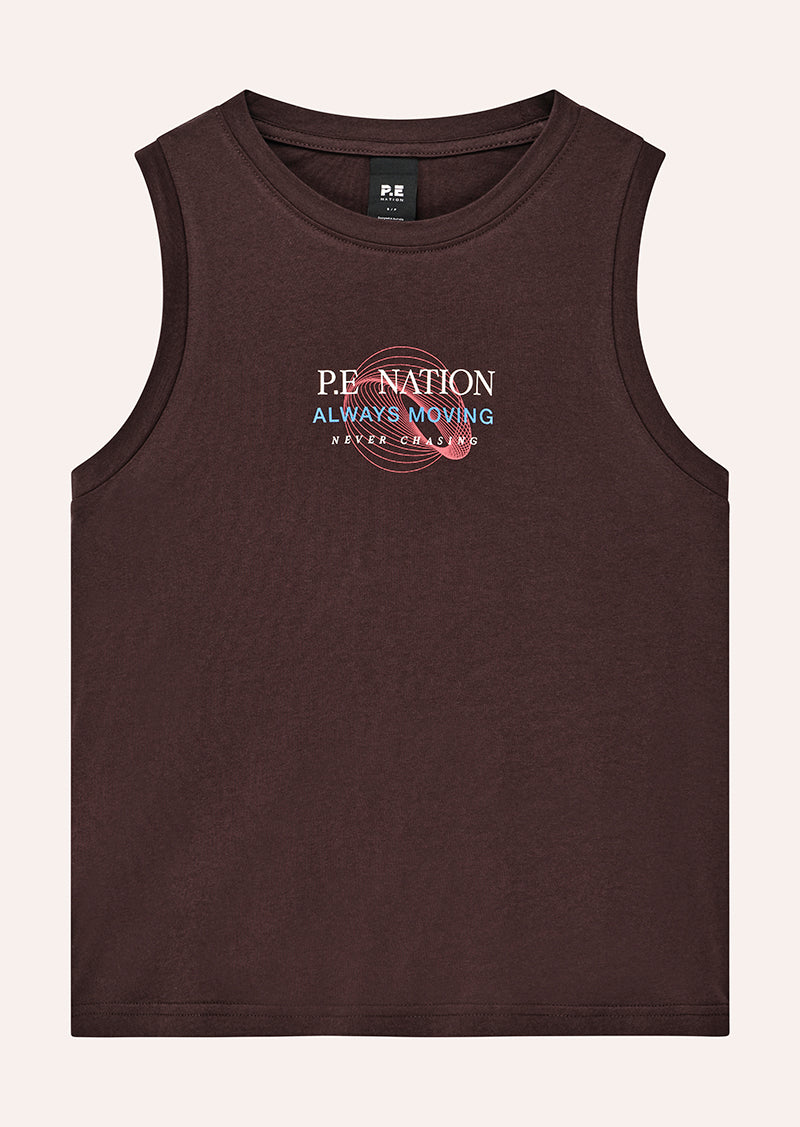 SNAP TANK IN DARK PLUM BY P.E NATION, WOMEN'S ATHLEISURE TANKS