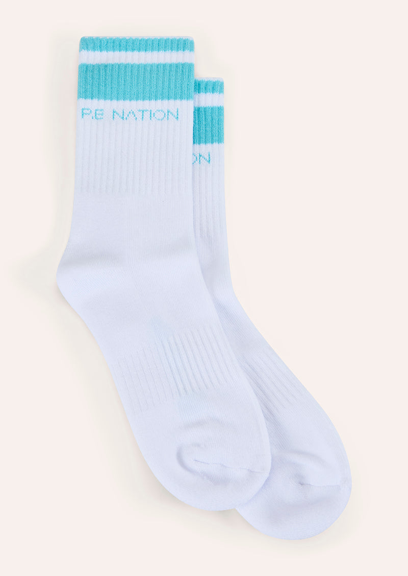HOMAGE SOCK IN TURQUOISE BY P.E NATION WOMENS BLUE SOCK