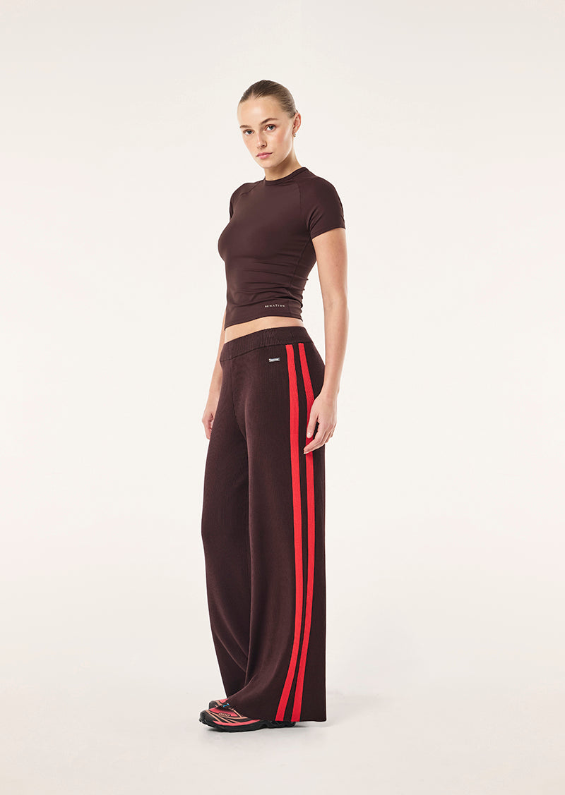 SOLAR KNIT PANT IN DARK PLUM BY P.E NATION