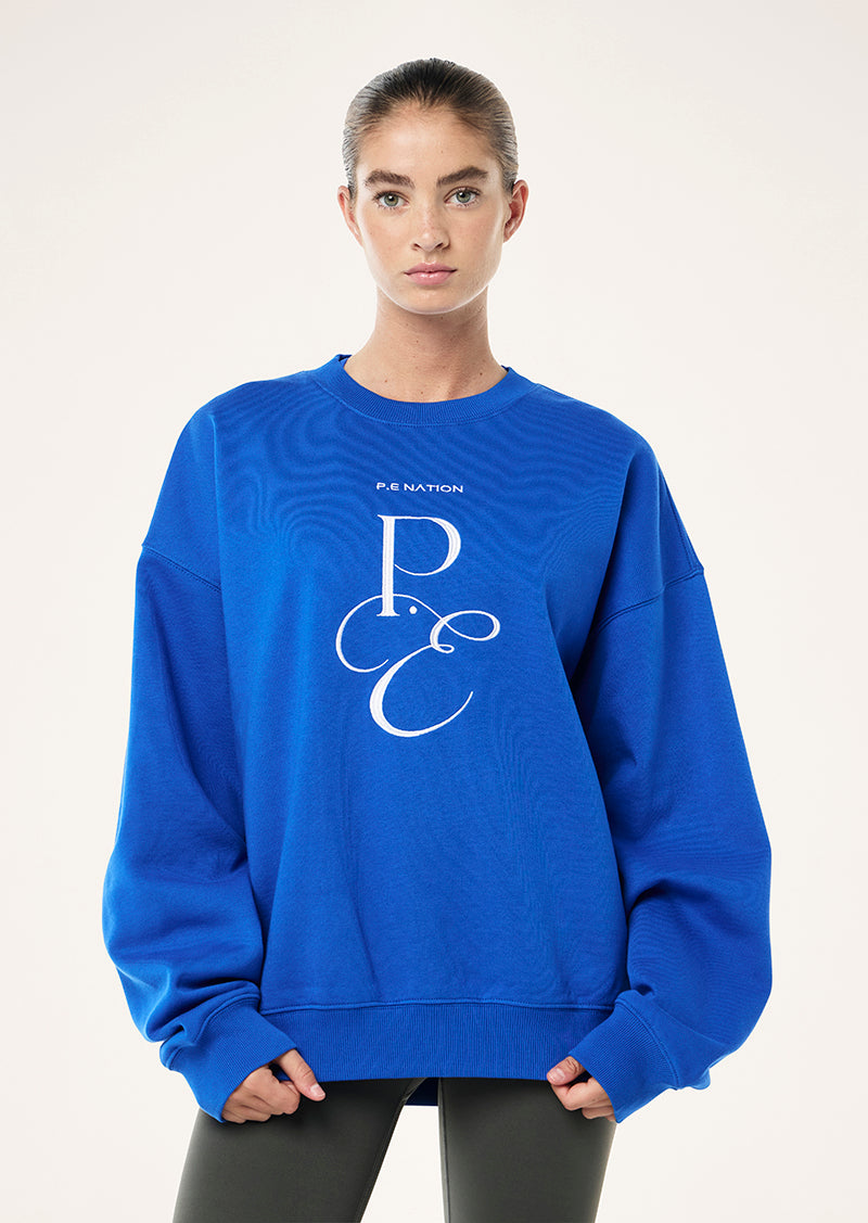 Crew Neck Sweatshirt Royal Blue Oversized Sweatshirt South Bank