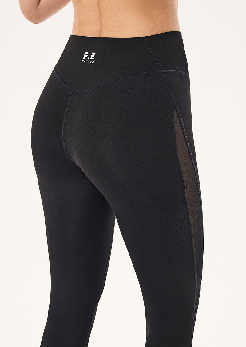 STRIKER FULL LENGTH LEGGING IN BLACK BY P.E NATION, WOMEN'S ATHLEISURE LEGGING