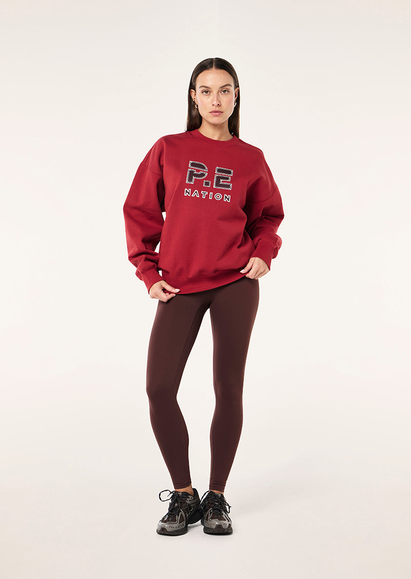 Strike Sweat in Cherry by P.E Nation, Women's Athleisure Sweats
