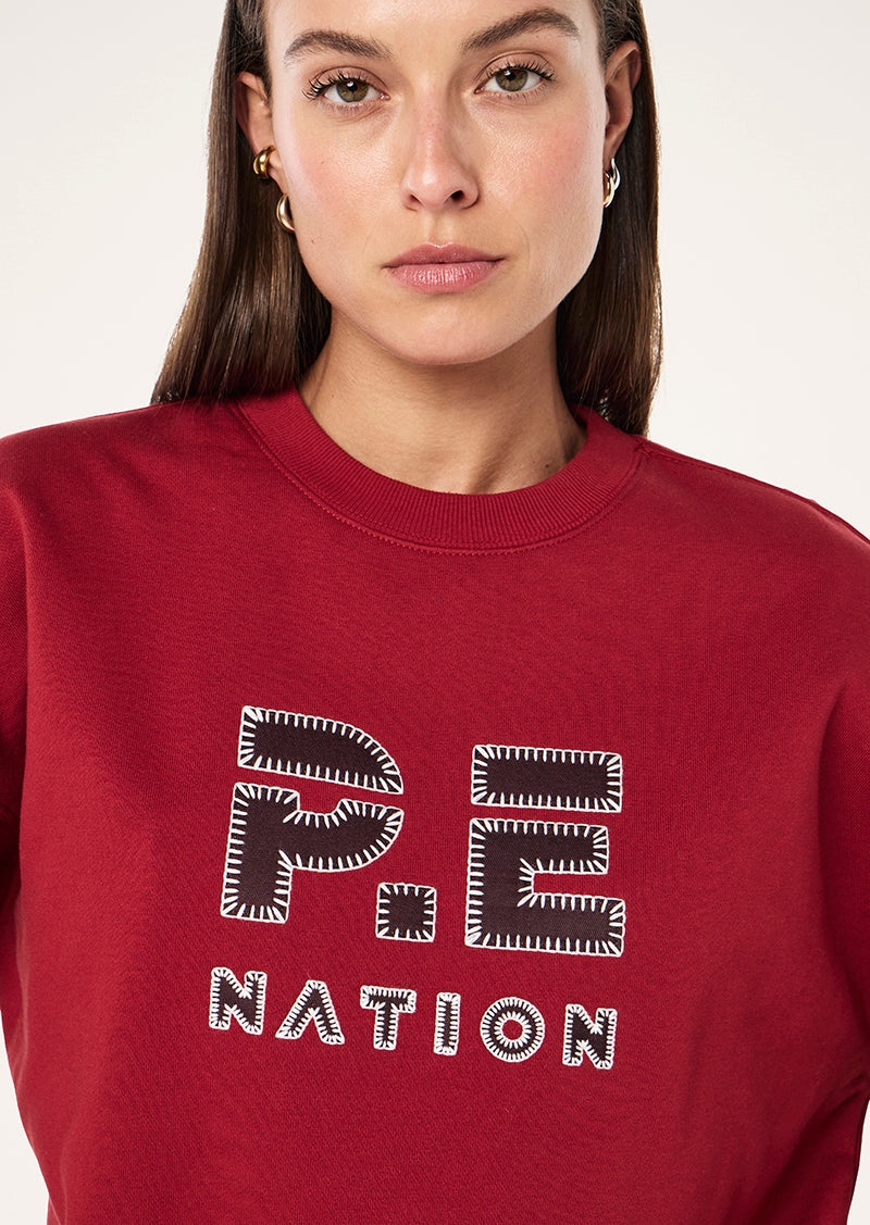 Strike Sweat in Cherry by P.E Nation, Women's Athleisure Sweats