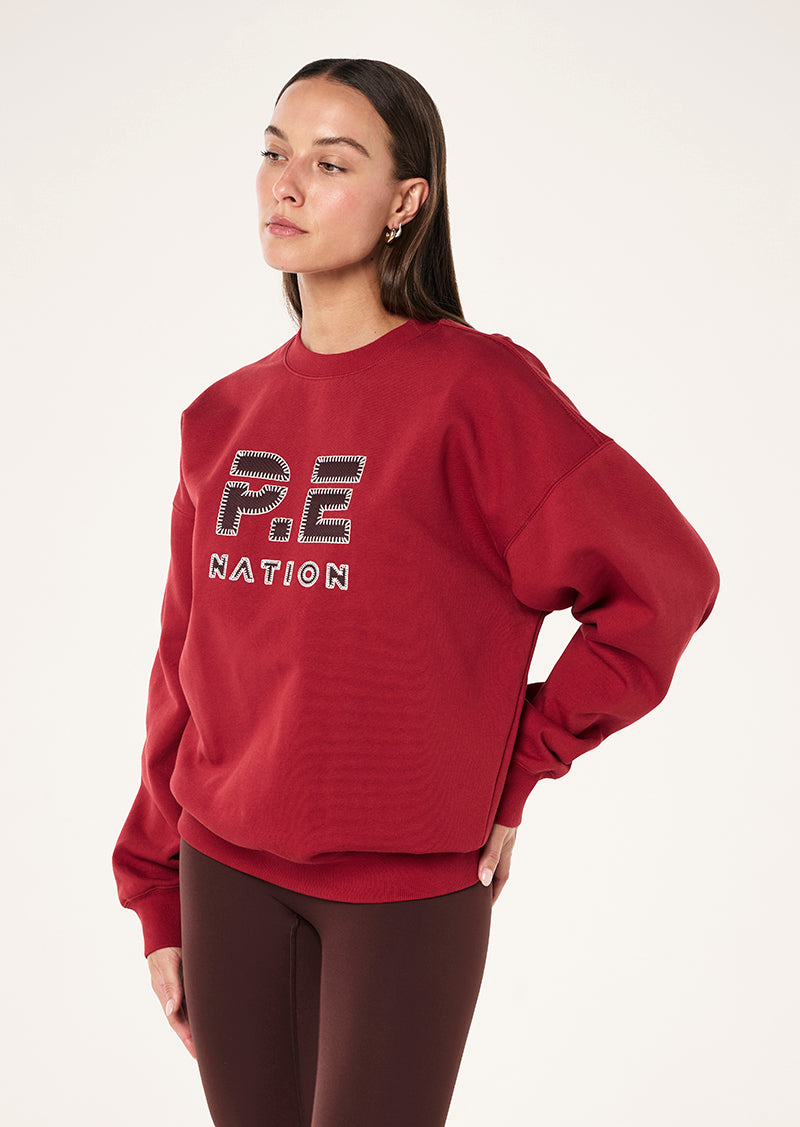Strike Sweat in Cherry by P.E Nation, Women's Athleisure Sweats