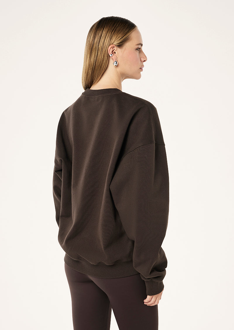 STRIKE SWEAT IN COFFEE BY P.E NATION, WOMEN'S ATHLEISURE SWEATSHIRTS