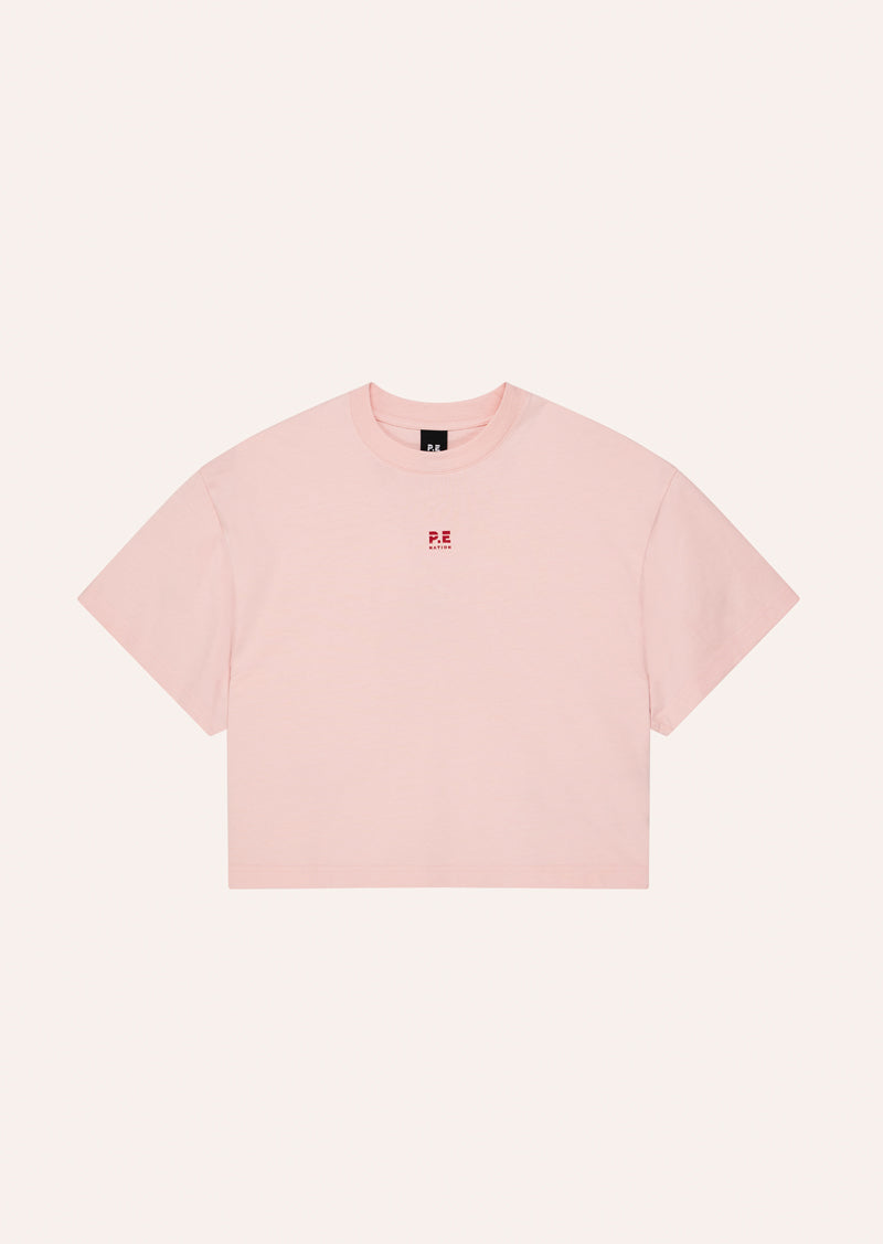 SUPERFINE TEE IN PETAL BY P.E NATION WOMENS GRAPHIC TEE PINK