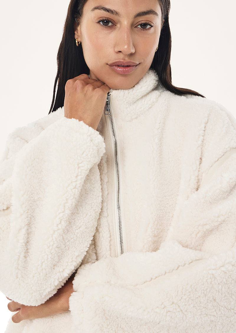 SURGE TEDDY JACKET IN WHISPER WHITE