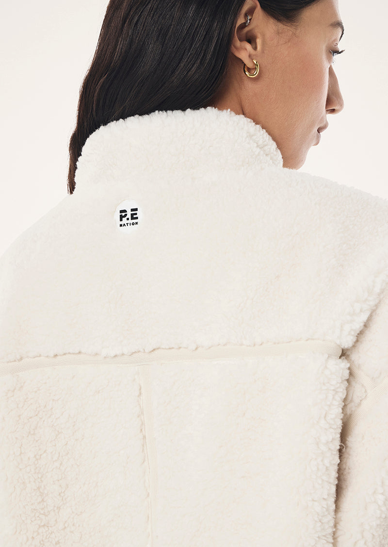 SURGE TEDDY JACKET IN WHISPER WHITE