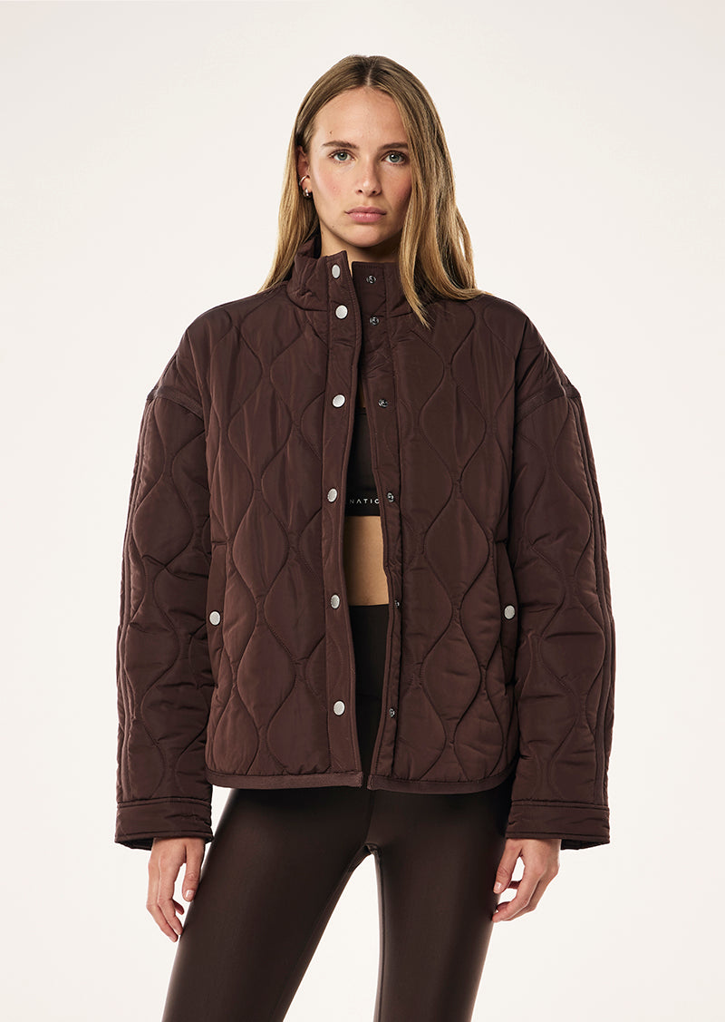 SURGE QUILT JACKET IN ESPRESSO BY P.E NATION