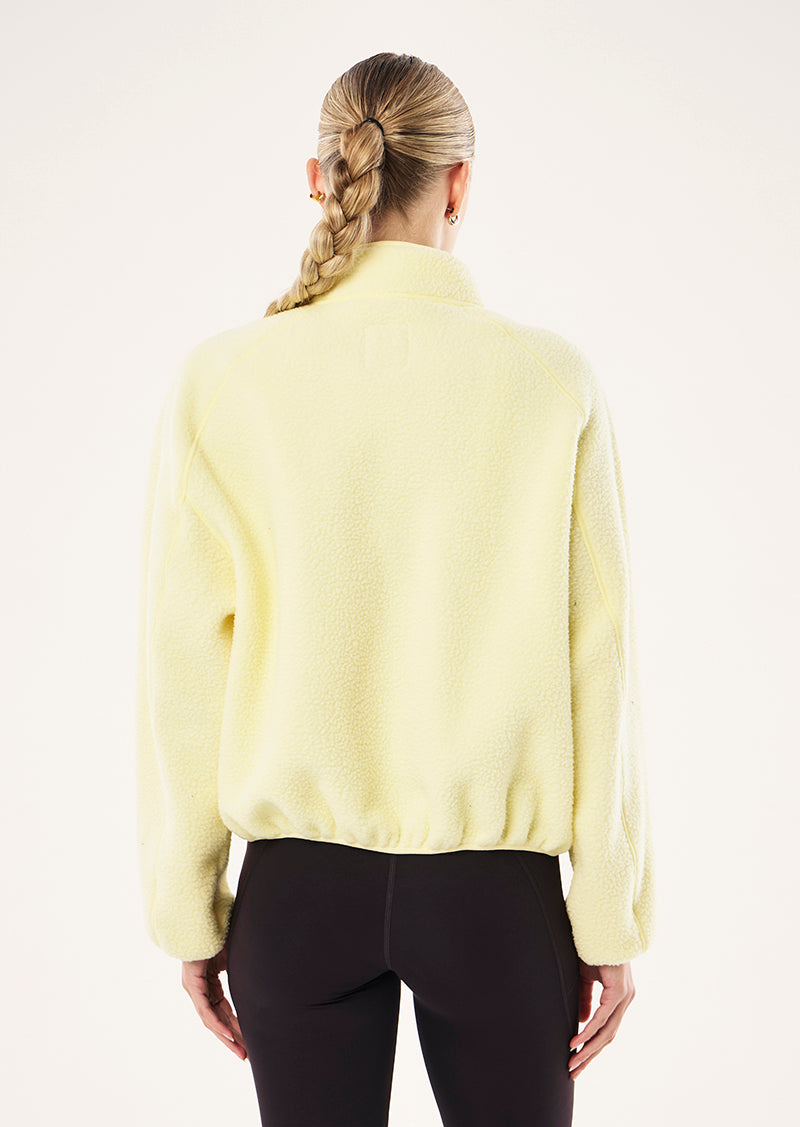 TAKEOVER JACKET IN SOFT YELLOW BY P.E NATION, WOMEN'S SHERPA JACKETS