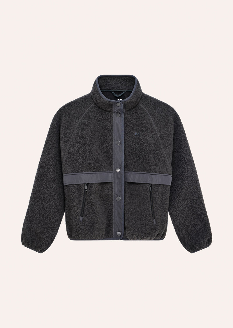 TECHNIQUE JACKET IN MARINE BLUE BY P.E NATION, WOMEN'S ATHLEISURE SHERPA JACKETS
