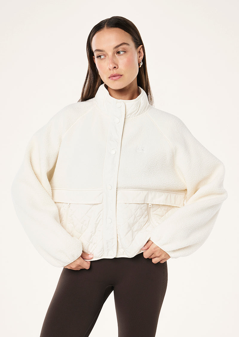 Technique Quilt Jacket | Whisper White | P.E Nation