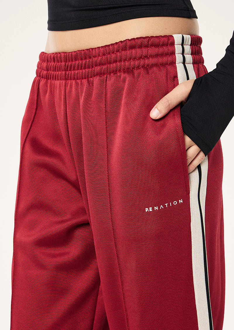 Tricot Trackpant in Cherry by P.E Nation, Women's Athleisure Trackpant